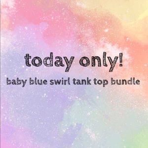 baby blue swirl and half swirl tank bundle!